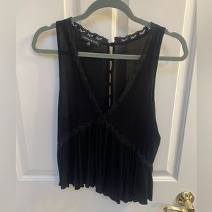 Black lacey tank top, Kendall and Kylie, size Medium
